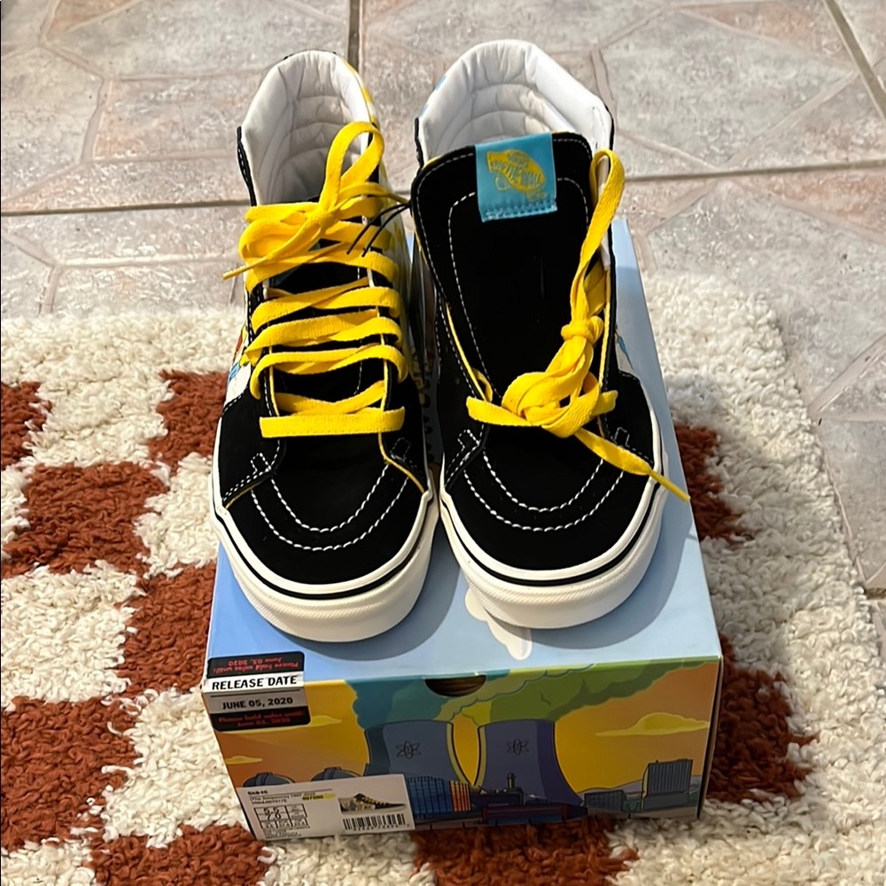 Vans x Simpsons Old Skool High-Top Sneakers - Black and Yellow
